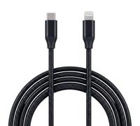 LA CASA DE LAS CARCASAS Câble cuir USB-C vers Lightning noir