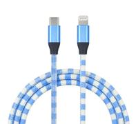 LA CASA DE LAS CARCASAS Câble Print USB-C vers Lightning Bleu clair