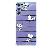 LA CASA DE LAS CARCASAS Coque compatible avec Samsung Galaxy A34 5G Official Peanuts Snoopy Stripes pour protéger votre téléphone portable, coque en silicone souple transparente sous licence