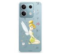 LA CASA DE LAS CARCASAS Coque Compatible avec Xiaomi Redmi Note 13 Pro 5G - Poco X6 Officielle Disney Fée Clochette - Silhouette - Coque en silicone souple transparente - Licence officielle Peter Pan