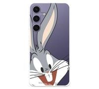 LA CASA DE LAS CARCASAS Coque Compatible Samsung Galaxy S24 Plus, Official Looney Tunes Bugs Bunny to Protect Your Mobile Silicone Souple Transparente with Official Looney Tunes