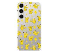 LA CASA DE LAS CARCASAS Coque compatible Samsung Galaxy S24 sous licence officielle Pokémon Pikachu Motif protéger votre mobile. Coque en silicone transparente souple sous licence officielle Pokémon