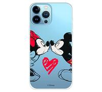 La Casa de las Carcasas Coque iPhone 13 Pro Max Officielle Disney Mickey et Minnie Beso pour protéger Votre téléphone Portable Coque en Silicone Souple sous Licence Officielle Disney