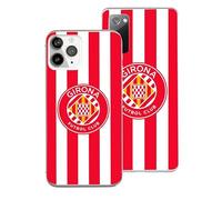 LA CASA DE LAS CARCASAS Coque officielle Girona FC Rayures rouges blanches | Licence officielle Girona FC · Bouclier Blanquivermell · Silicone transparent antichoc