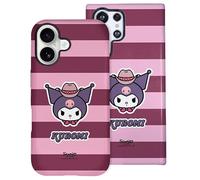 LA CASA DE LAS CARCASAS Coque officielle Kuromi pour Samsung Galaxy S22 Plus - Coque en silicone avec licence officielle, coque antichoc et protection renforcée - Motif Lines