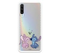 LA CASA DE LAS CARCASAS Coque pour Xiaomi Mi A3 officielle Lilo & Stitch - Angel & Stitch Baiser pour protéger votre téléphone portable - Coque en silicone souple sous licence officielle Disney