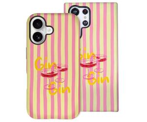 LA CASA DE LAS CARCASAS Coque Tough The Sunset Club (Coque pour iPhone 16, Gin Rosé)
