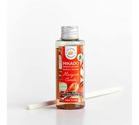 La Casa de los Aromas Lot de 6 désodorisants Mikado à la Pomme Douce et à la Cannelle pour Remplacement avec bâtonnets, Parfum Durable pour la Maison, la Salle de Bain, la Maison