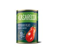 La Casareccia Pomodori Pelati Interi Lot de 6 tomates pelées entières dans du jus de tomate 100 % fabriquées en Italie Boîte de 400 g