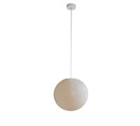 La Case de Cousin Paul | Suspension Luminaire Globe Écru | Tissé Main | Ambiance Cocooning pour Chambre & Salle à Manger | 3 Tailles (31/38/50 cm)