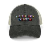 La Casquette de Baseball Dit Que Moins Vous en Savez, Mieux c’est. Streetwear Designer Chapeau Chapeau de Noël Casquette de Golf Casquettes Hommes Femmes PLeisure Cadeaux de Sport