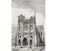 La cathédrale basilique Notre-Dame d'Amiens également connue sous le nom de cathédrale d'Amiens Amiens France vue ici au XIXe siècle. La cathédrale construite au XIIIe siècle a été conçue dans le