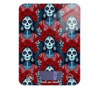 La Catrina Dia De Los Muertos Balance de cuisine numérique étanche avec 4 unités pour la cuisson au pesa para alimentos 5 kg/5 g Motif fleurs mexicaines