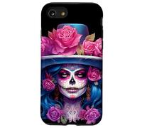 La Catrina, Dia De Los Muertos Jour des Morts Mexicain Coque pour iPhone SE (2020) / 7/8