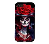 La Catrina, Dia De Los Muertos Jour des Morts Mexicain Coque pour iPhone SE (2020) / 7/8