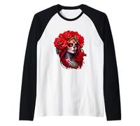 La Catrina Mystérieuse Beauté de la Dia de Los Muertos Manche Raglan