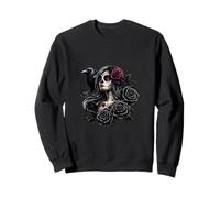 La Catrina Mystérieuse Beauté du Corbeau Dia de Los Muertos Sweatshirt