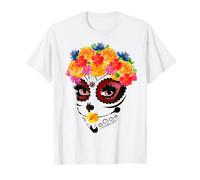 La Catrina Santa Muerte Fleur Sucre Crâne Calavera Mexique T-Shirt