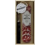 La Cave À Saucisson - Apéro & Tapas - Coffret Avec 1 Planche De Découpe Intégrée, 1 Couteau À Saucisson De Type Laguiole Et 1 Livre De Recettes Apéro Et Tapas