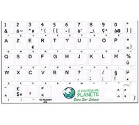 LA CAVERNE D'EABANI Sticker Autocollant AZERTY Clavier Français Fond Blanc