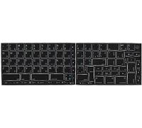 LA CAVERNE D'EABANI Sticker Clavier Mac QWERTY English + AZERTY Français Noir 14mm*14mm