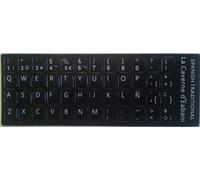 LA CAVERNE D'EABANI ® Touches Autocollantes Clavier Espagnol Fond Noir 11mm x 13mm