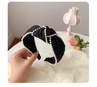 la ceinture, la tête, Serre-tête en perles de tempérament doux, accessoires for cheveux, épingle à cheveux, célébrité, personnalité rétro, bandeau for femme(Black)
