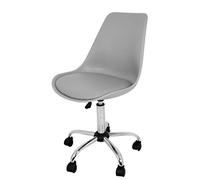 La Chaise Espagnole Sanabria - Chaise de bureau ou études de style nordique avec base chromé, gris