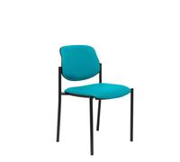 La chaise fixe Villalgordo similpiel vert châssis noir
