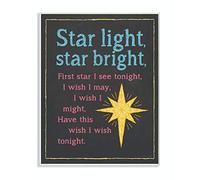 La chambre d'enfant par Stupell Star Light, Star Bright comptines rectangle plaque murale