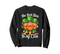 La Chance Tourne dans Mon Clan Irish Leprechauns St Sweatshirt
