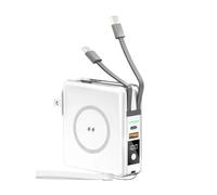 La Charge magnétique sans Fil de la Banque d’Alimentation 15W est livrée avec Une Banque d’Alimentation Mobile de Grande capacité PD22.5W à Double Fil, Blanche