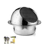 La cheminée tourne, Capot de cheminée en acier inoxydable 304, chapeau de cheminée anti-refoulement(80mm/3.1in)