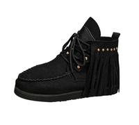 la Cheville pour Femmes Pas Arc de Support Bottes côté Fermeture éclair Talon Plat Chaussures d'amortissement en Cuir Vintage