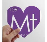 la chimie des éléments tableau des métaux de transition le meitnérium mt les autocollants d'ordinateur ou de bagage avec la forme de "cÅ“ur"