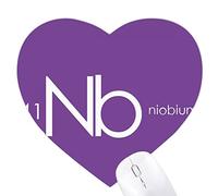 la Chimie des métaux de Transition de Niobium éléments Tableau Jeux de Tapis de Souris en Forme de Coeur