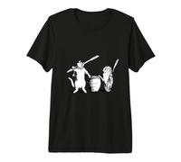 La Chouette et Le Chaton T-Shirt Haut de Gamme