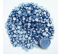 La cire Sceller Perle, Zifospy 370 PCS perles de scellement en cire, perles de scellement pour lettres, cartes de vœux, scellement de vin, invitations de mariage et de fête(Grey Blue)