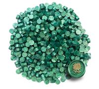 La cire Sceller Perle, Zifospy 370 PCS perles de scellement en cire, perles de scellement pour lettres, cartes de vœux, scellement de vin, invitations de mariage et de fête(Pine Green)