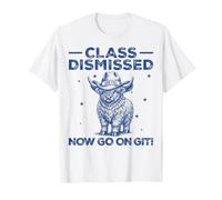 La st renvoyée, passez à Git Funny Highland Cow Last Day T-Shirt