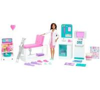 Mattel Barbie - Coffret Clinique De Barbie Avec Poupée Docteur Brune Et Plus De 30 éléments Et Accessoires