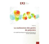 La coalescence des grains de polymère Un model Numérique et expérimental dans le cas de rotomoulage - WeiWei Du - Universitaires Europeennes - broché - Etude