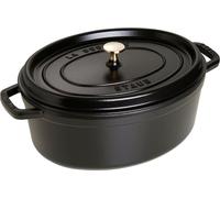LA Cocotte Mini Ovale 250 ML Kokilka Noir Plat de Cuisson en Fonte avec Couvercle