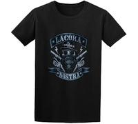 La Coka Nostra Airbrush T-Shirt Graphic Printed Tee Shirt Mens T Shirt Black L