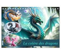 La colère des dragons (Calendrier de bureau 2026 DIN A5 vertical), CALVENDO calendrier mensuel: Plongez dans un monde fantastique où la puissance des dragons règne en maître !