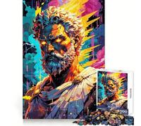 La colère du Dieu du Tonnerre︰ Zeus Roi de l'Olympe Puzzle de 1000 pièces pour Adolescents Jeu Intelligent et Complice Découpe Lisse Liste de souhaits du Père Noël 38x26cm