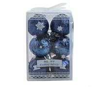 La collection de décorations de sapin de Noël met la main sur ces fabuleux 12 pièces (bleu nuit foncé)