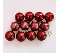 La collection de décorations de sapin de Noël met la main sur ces fabuleux 12 pièces (rouge vin)