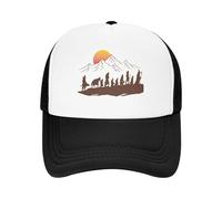 La Communauté Randonnée Classique L-Lords Of The R-Rings Camping en montagne Casquettes de baseball en maille Casquettes de baseball Hommes Camping Plage féminine Chapeau de soleil Coucher de soleil