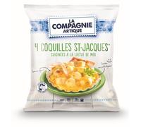 LA COMPAGNIE ARTIQUE 4 Coquilles aux St Jacques cuisinées à la Laitue de Mer - 4 x 90g